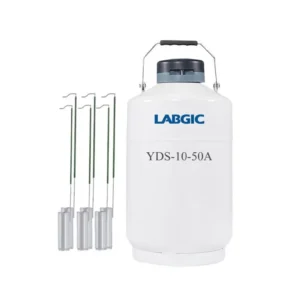 액체질소탱크 10L 액화 질소 초저온 보관, 캐니스터 6개 포함 / 잠금 가능 리드