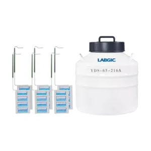 액체질소탱크 65L 액화 질소 초저온 보관, 4단 사각 랙 & 81구 박스 6세트 포함