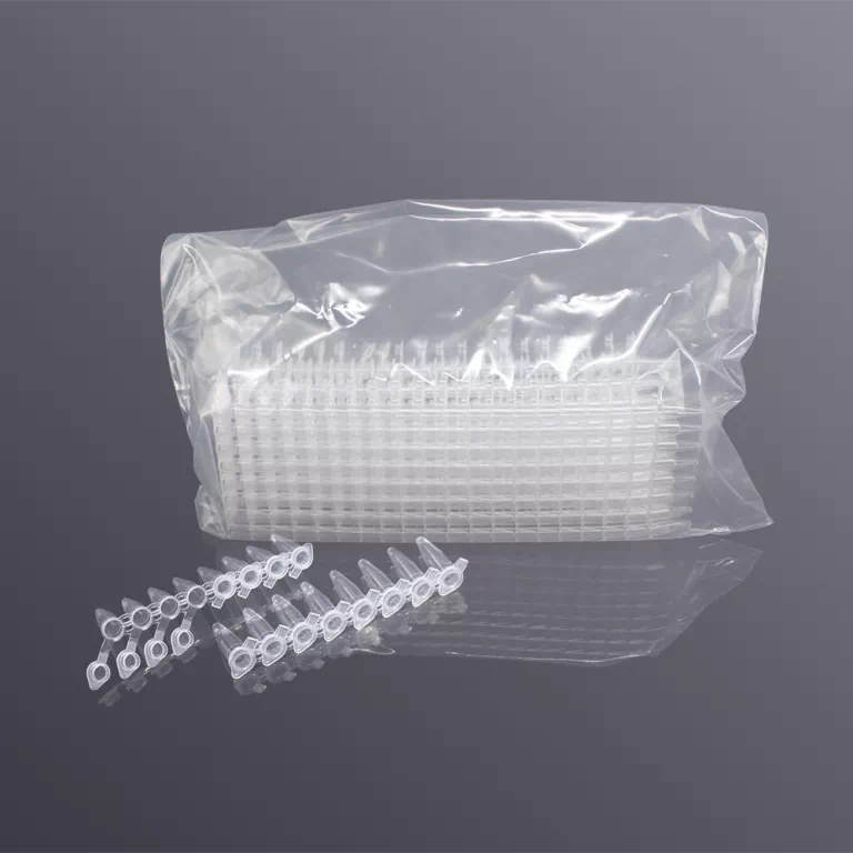 PCR 스트립 튜브 8-strip Tubes 0.1/0.2ml attached cap, clear | LABSELECT - 이미지 4